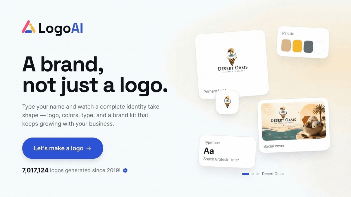 LogoAI 2.0: From Business Name to Brand Kit
