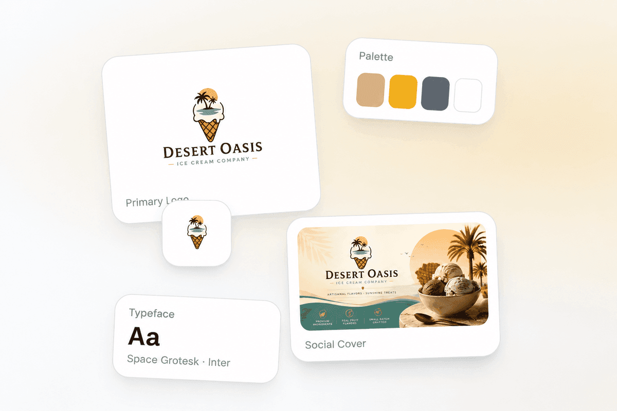 A brand kit that grows with you.