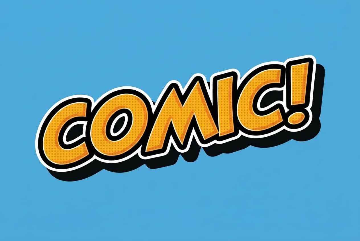 Comic text effect example