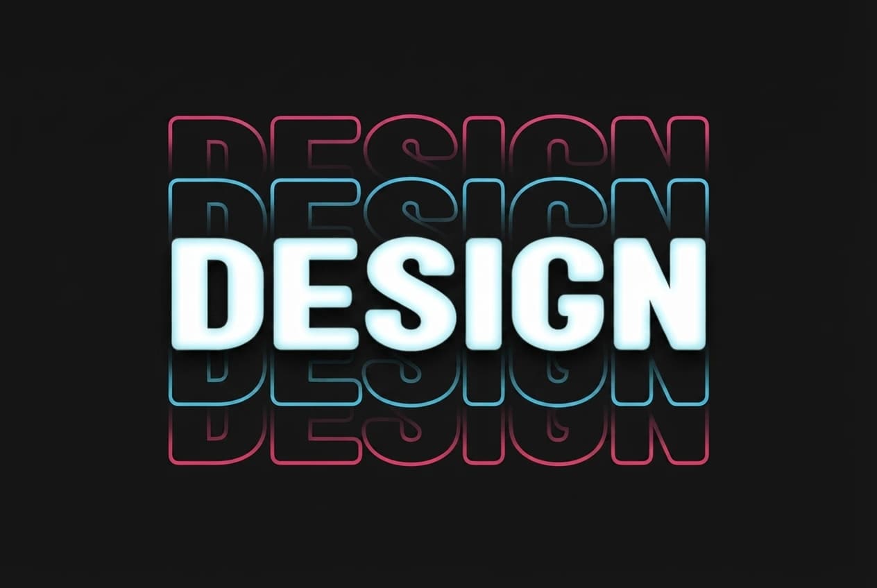 Neon text effect example