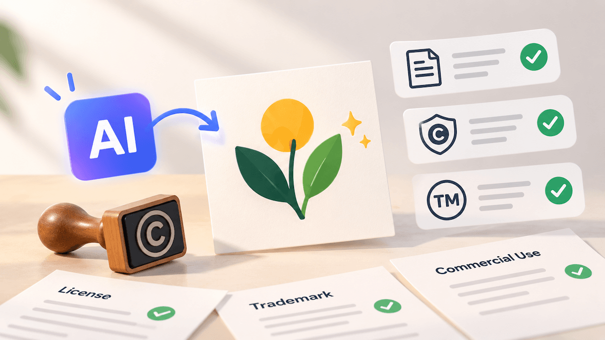 Can You Use an AI-Generated Logo Commercially? A License, Exclusivity, and Trademark Checklist