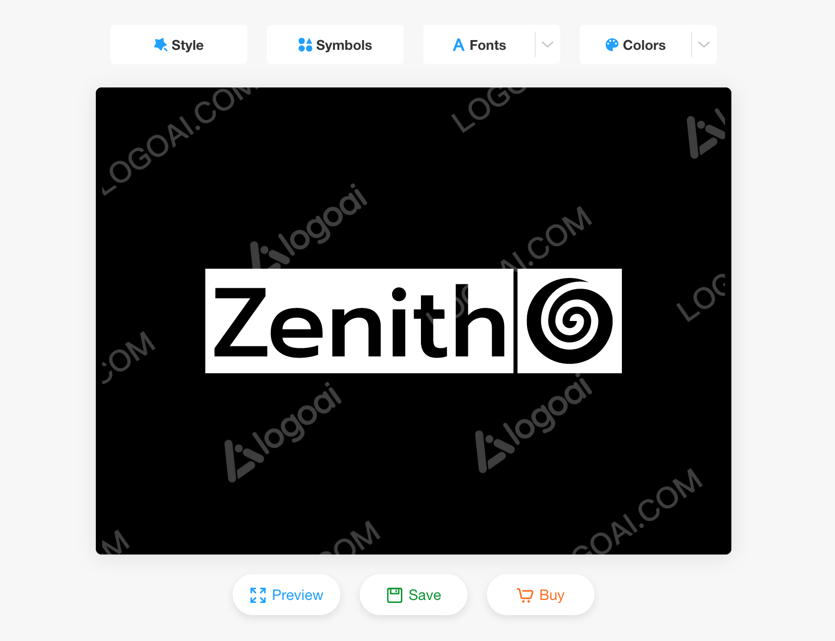 preview an abstract logo in LogoAI