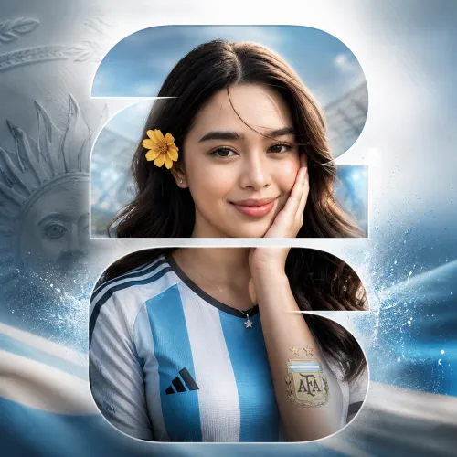 3D World Cup Football Portrait