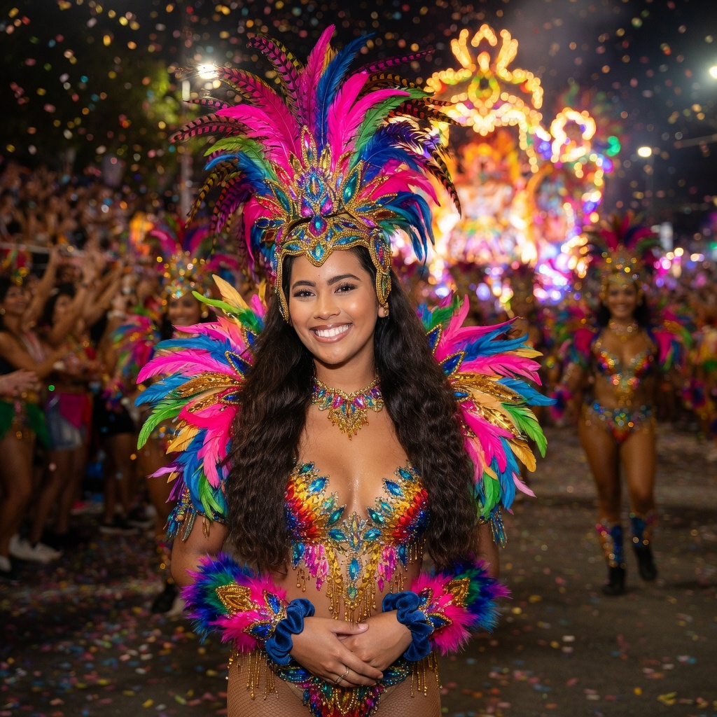 AI outfit result from AI Brazilian Carnival Filter