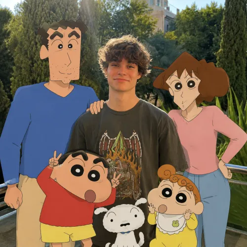 Crayon Shin-chan Family Photo