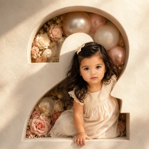 3D Number Birthday Poster
