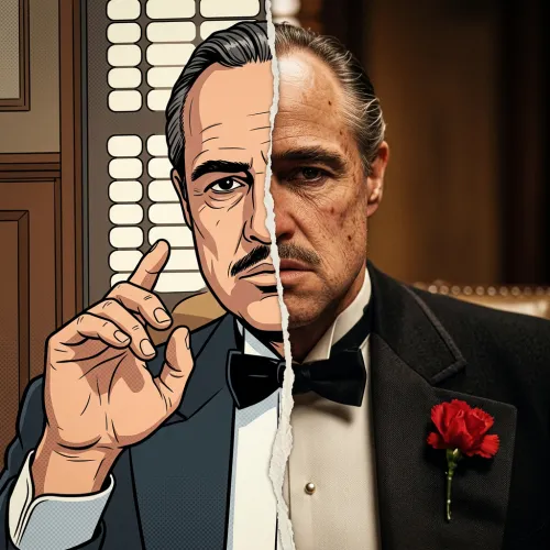 AI Split Face Portrait