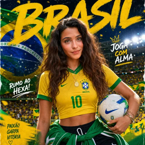 Brazil Football Fan Poster