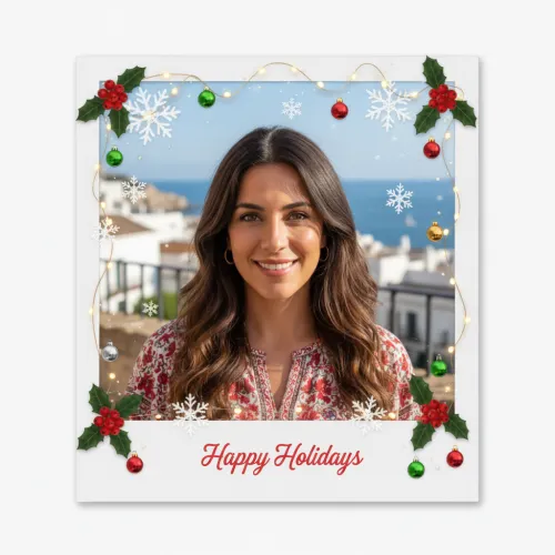 Christmas Polaroid Photo