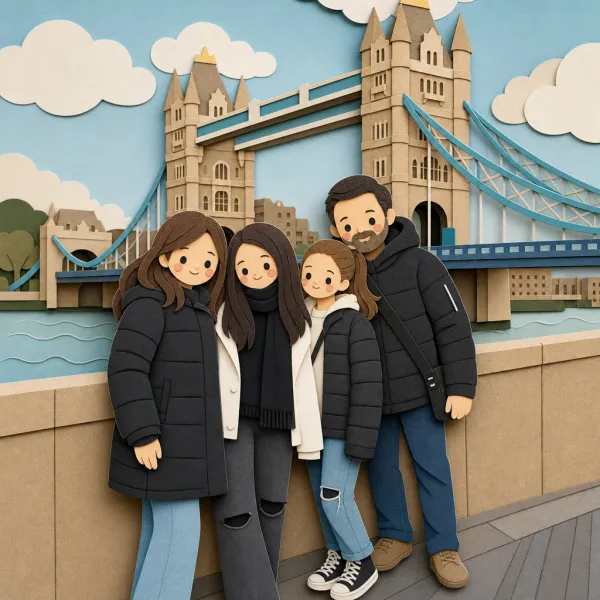 Photo to Paper-Cut Illustration 结果图