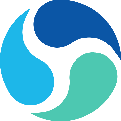 Round spiral shaped logo icon