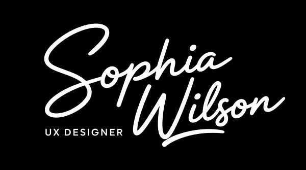 Bold Personal Script signature logo example with white lettering on a dark background