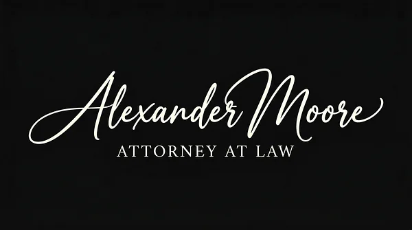 Refined Handwriting signature logo example with white lettering on a dark background