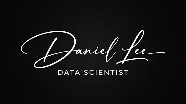Airy Script signature logo example with white lettering on a dark background