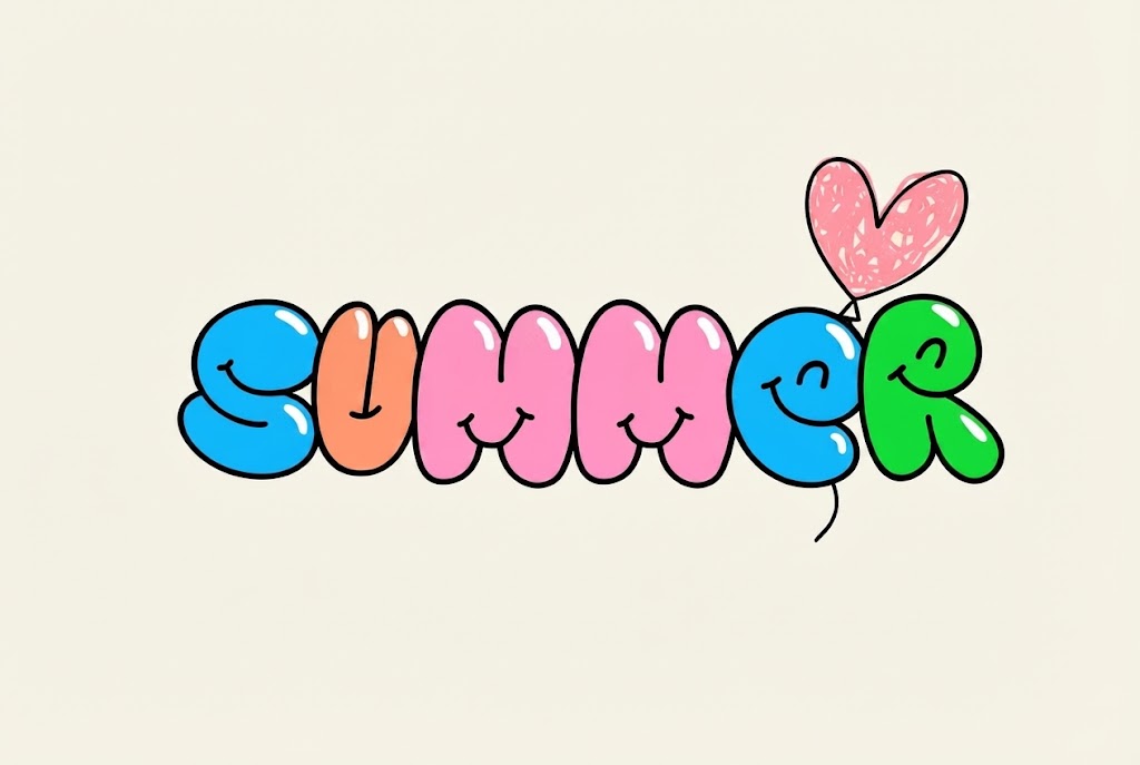 Cute bubble balloon text effect