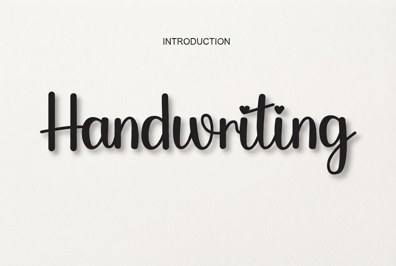 Bold black handwritten script text effect