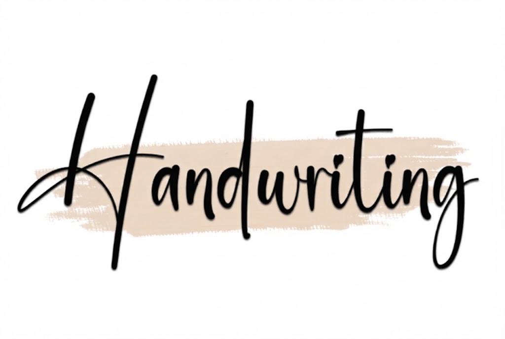 Black signature brush handwriting text effect