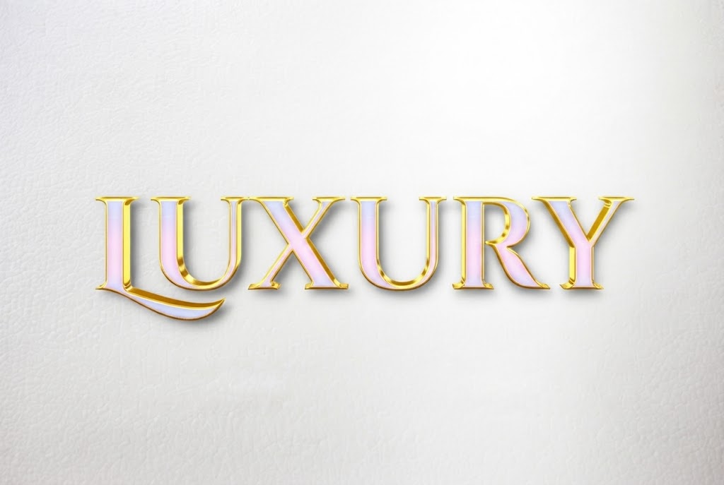 Pearl and gold 3D luxury text effect
