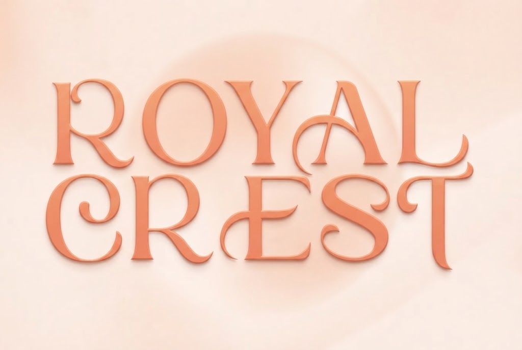 Decorative terracotta serif text effect
