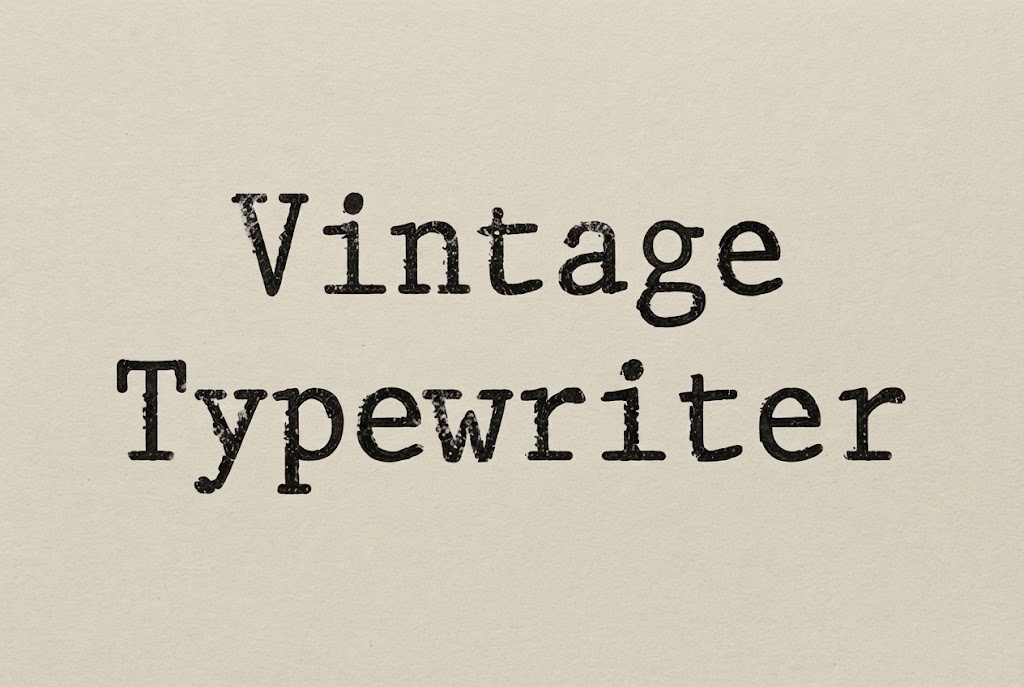 Distressed typewriter text effect on paper