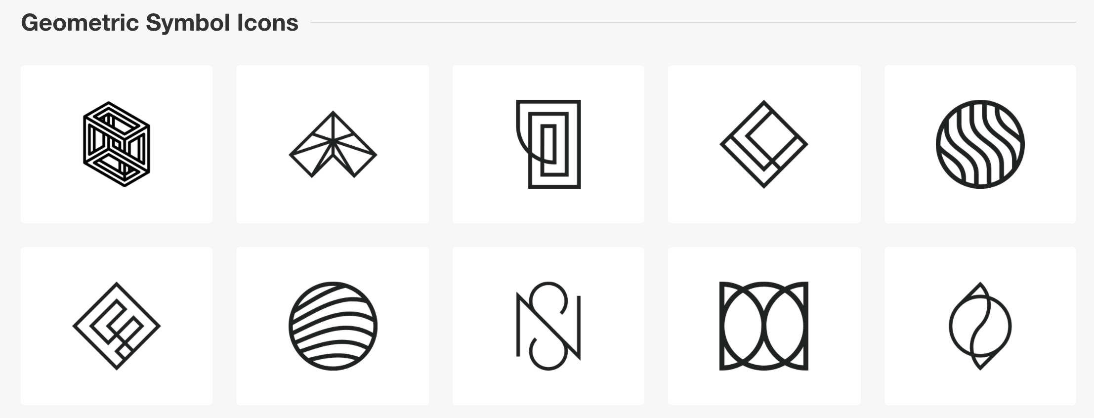 Handdrawn minimalistic balancing shapes logo. Simple geometric