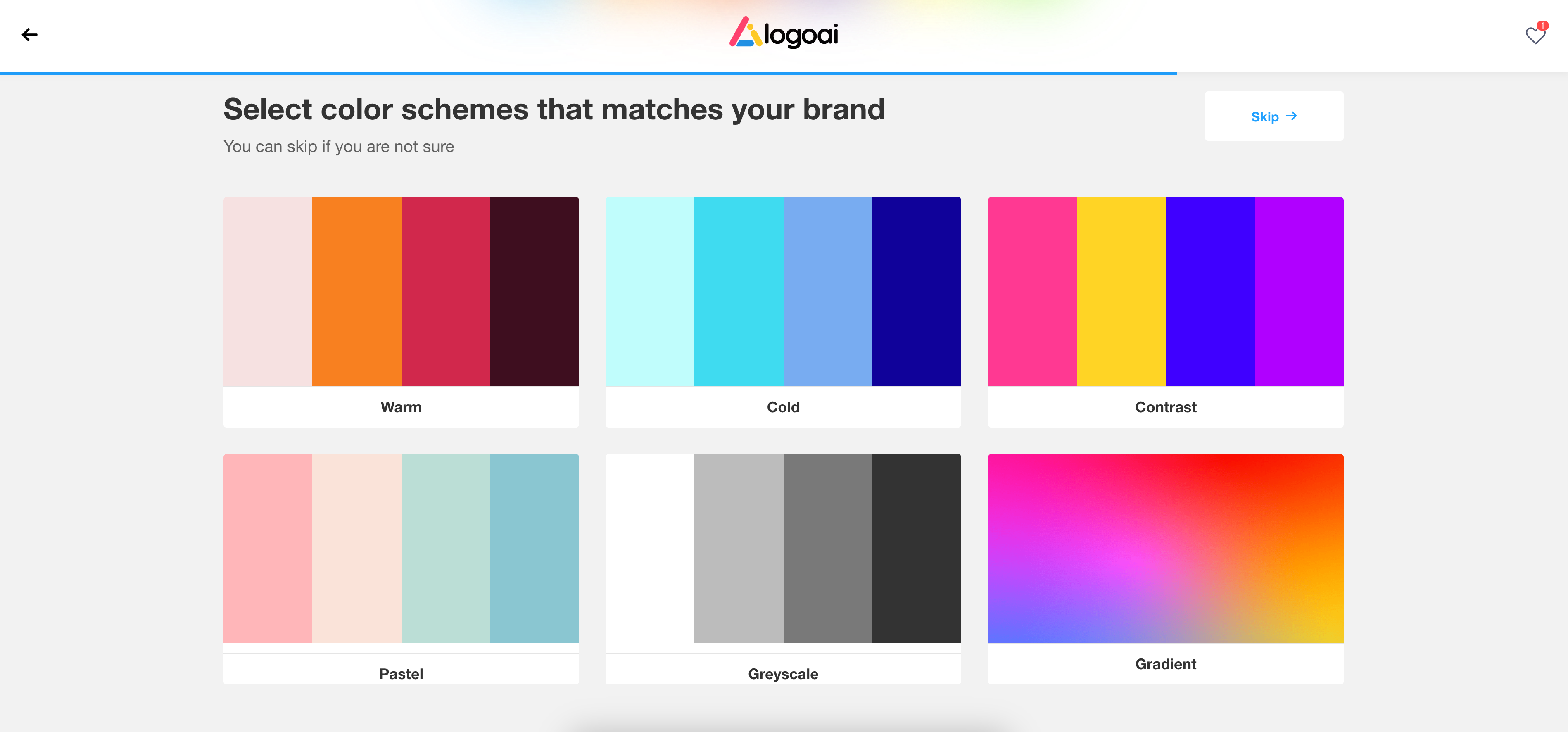 choose a color palette for your abstract logo