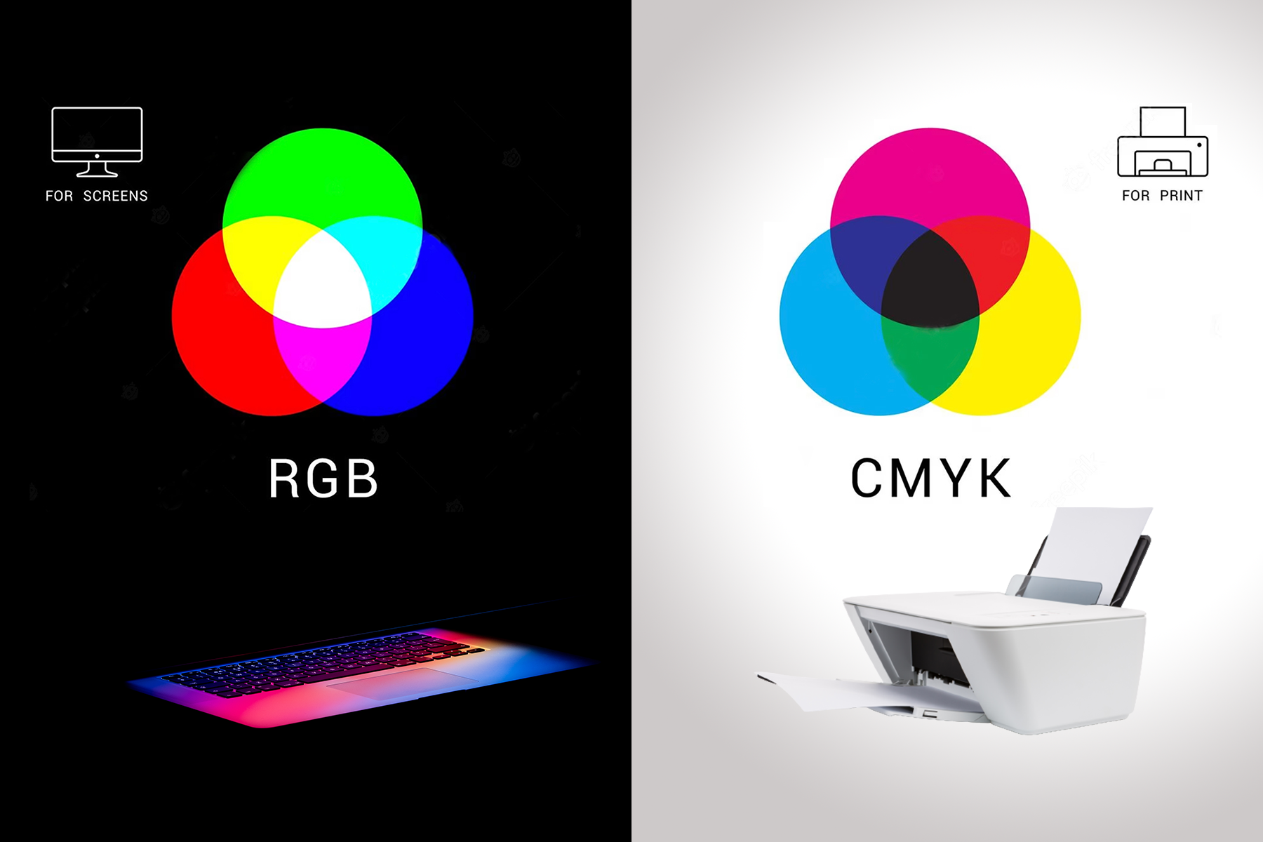 RGB CMYK Logos