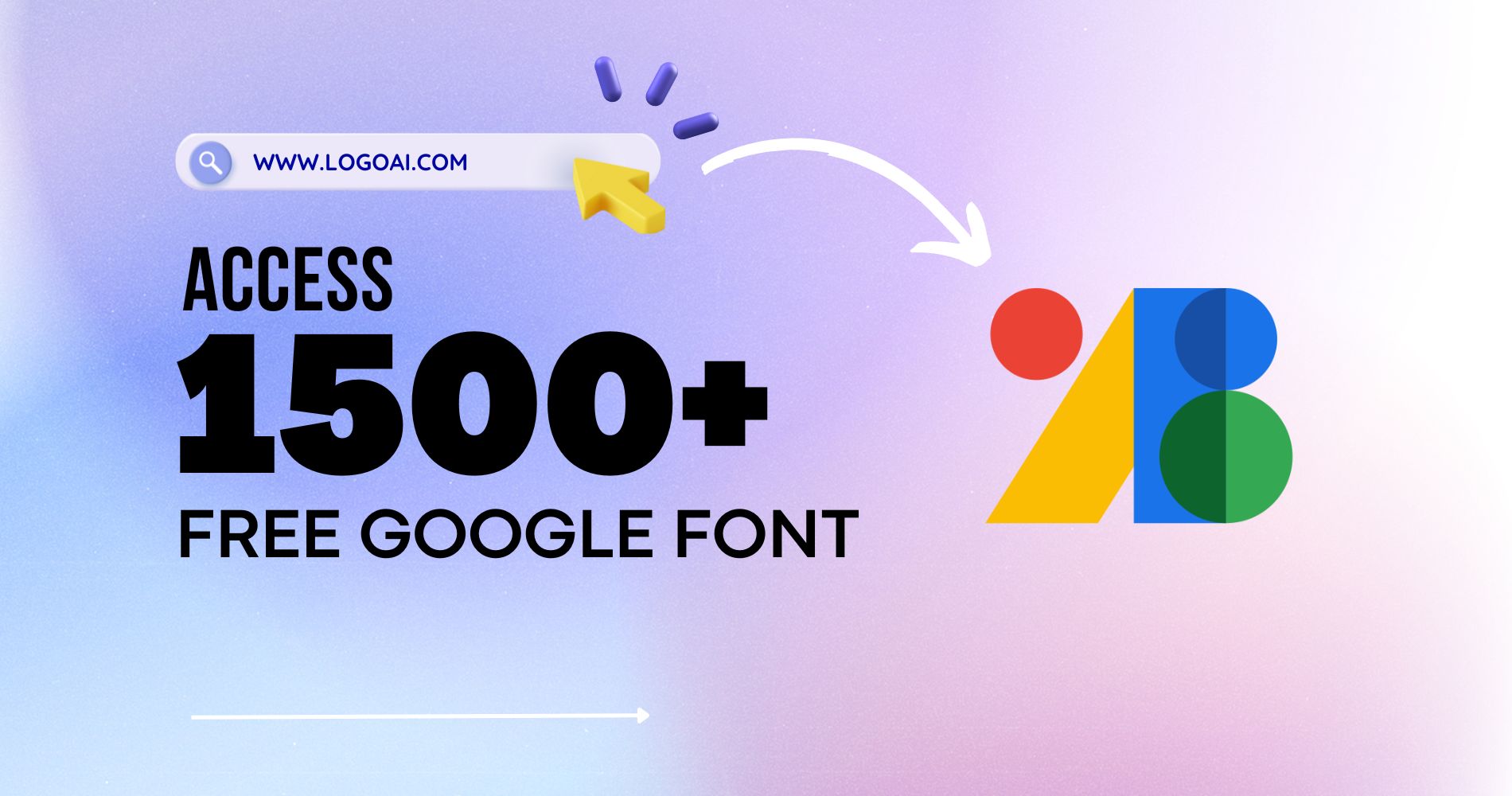 Access 1500+ Free Google Fonts for your logo design