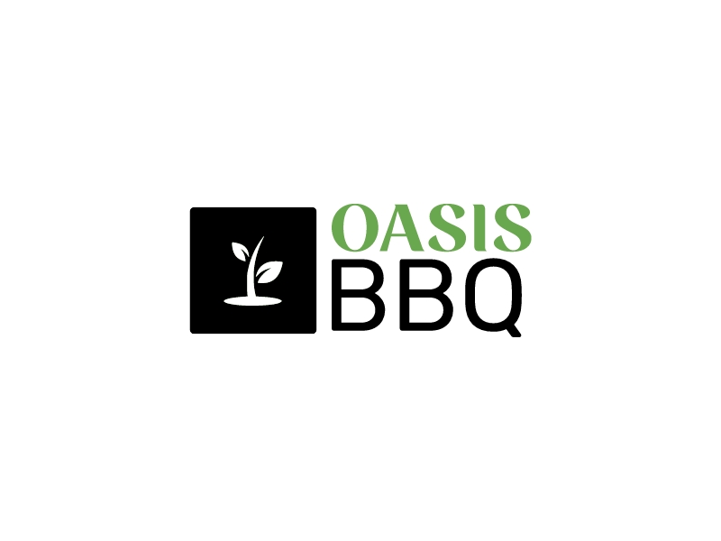 oasis bbq logo design
