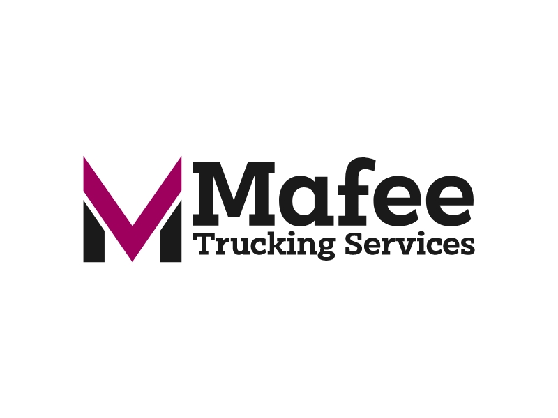 Mafee Trucking Services logo design
