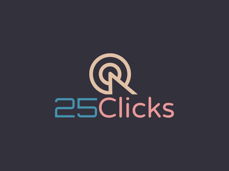 25 Clicks logo design