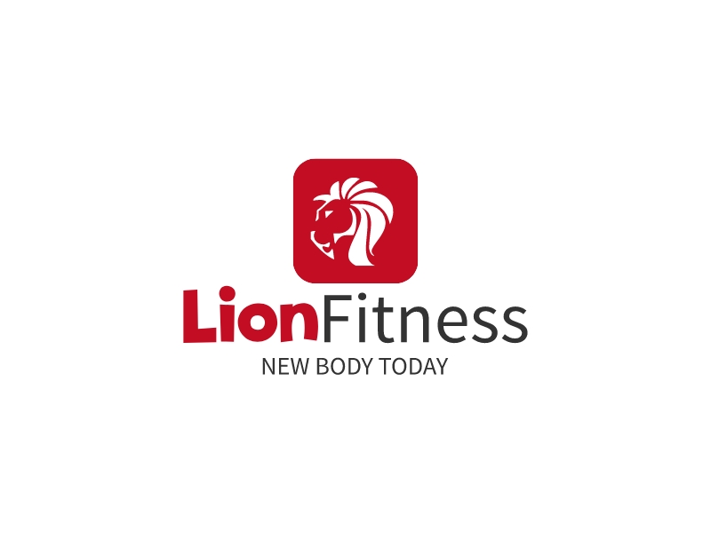 Lion Fitness logo design