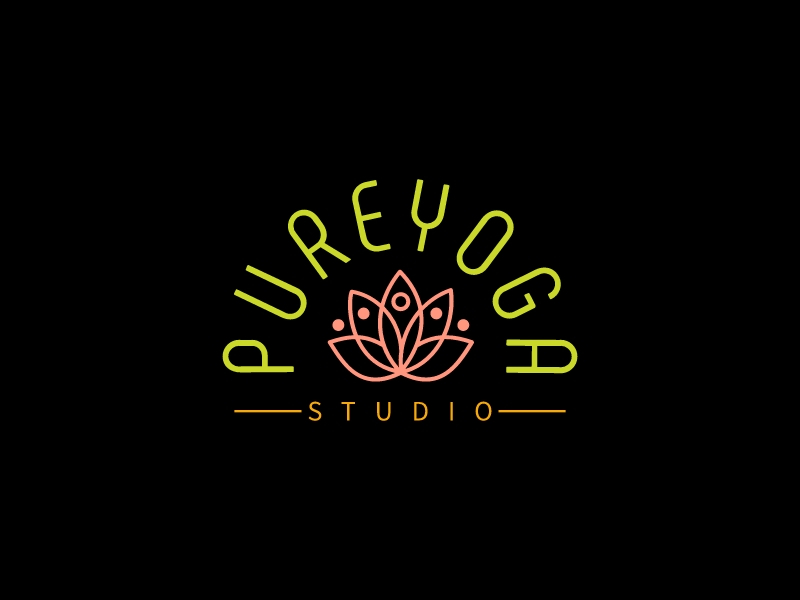 PureYoga logo design
