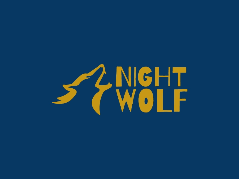 Night Wolf logo design