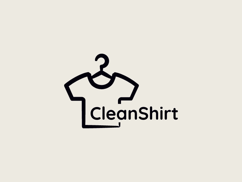 CleanShirt logo design