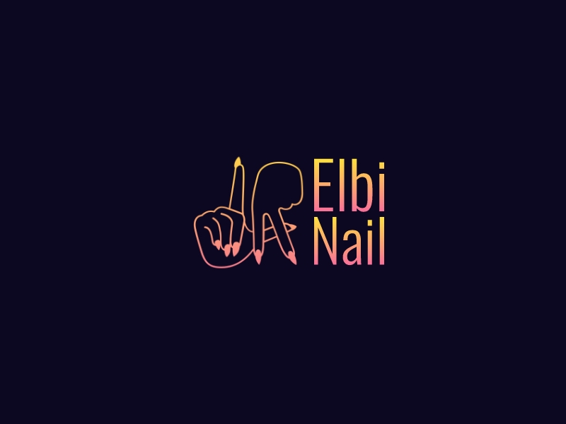 Elbi Nail logo design