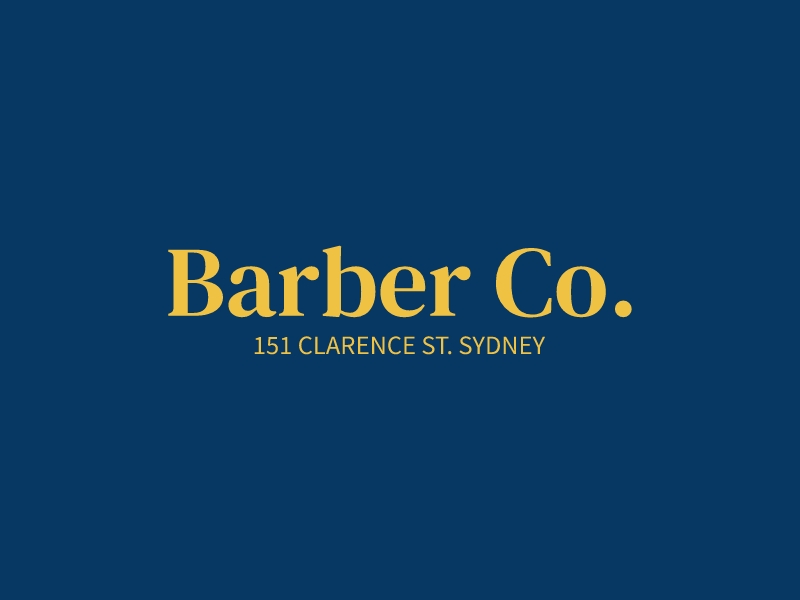 Barber Co. logo design