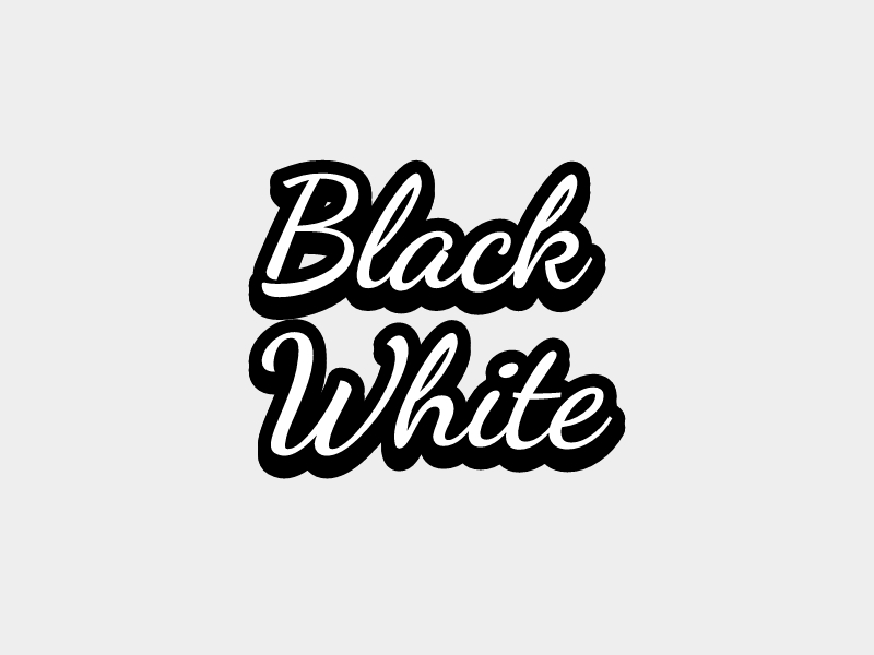 Black White logo design