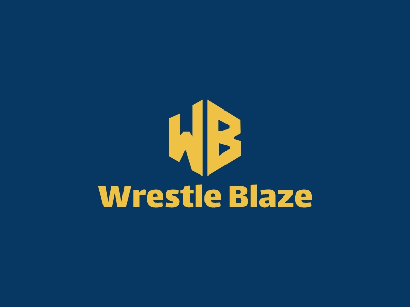 Wrestle Blaze logo design