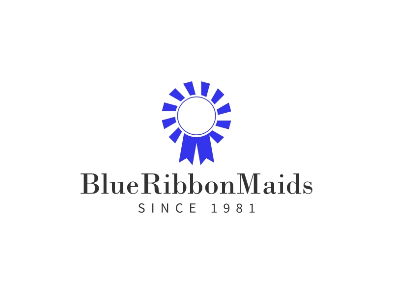 BlueRibbonMaids logo design