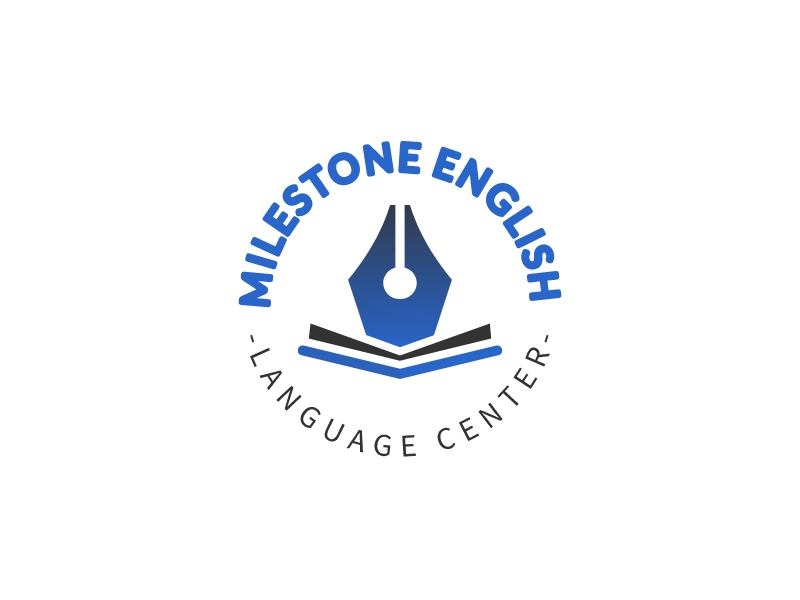 Milestone English logo design