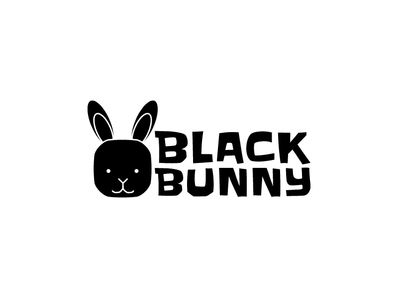 Black Bunny logo design - LogoAI.com
