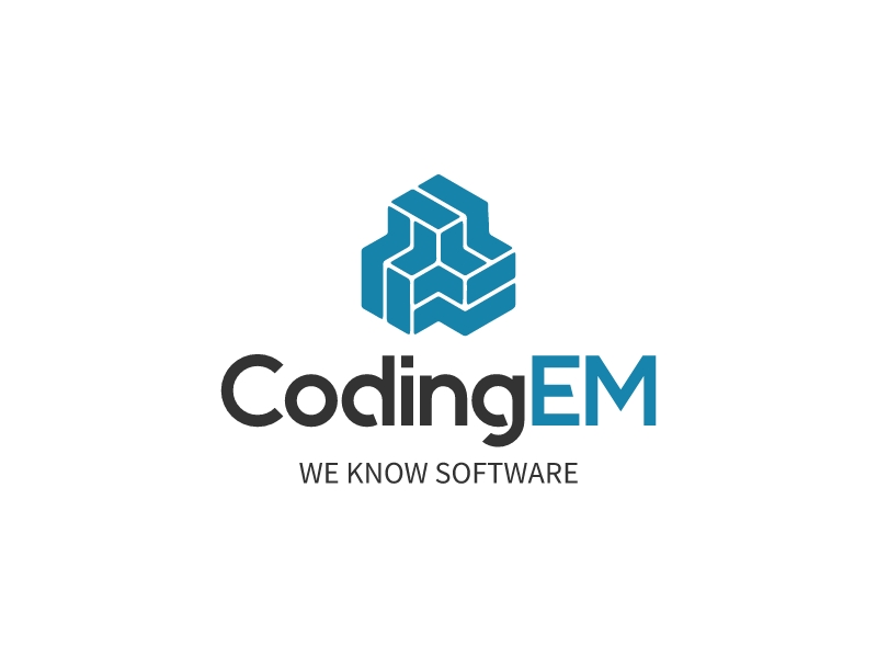 Coding EM logo design