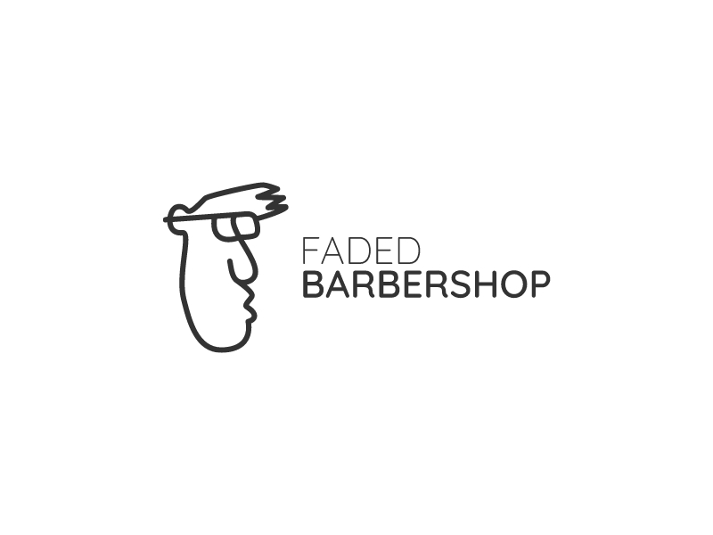 Faded Barbershop logo design