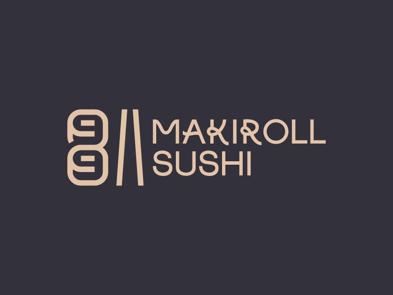 MakiRoll Sushi logo design