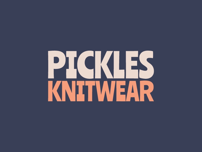 PiCKLES knitwear logo design