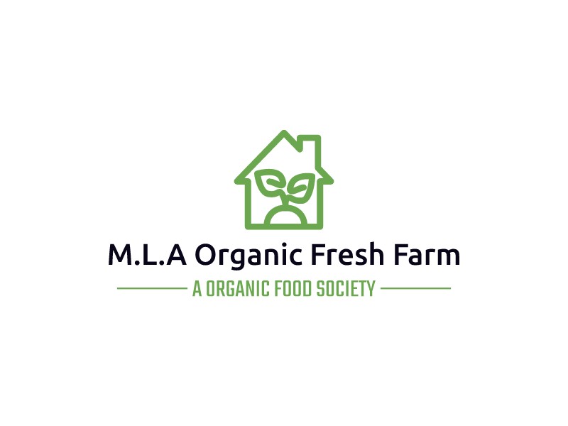 M.L.A Organic Fresh Farm logo design