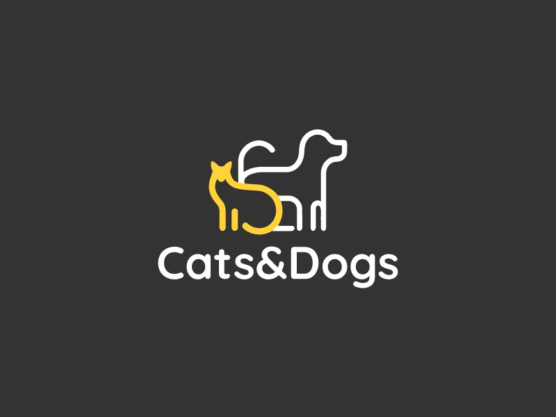 Cats&Dogs logo design