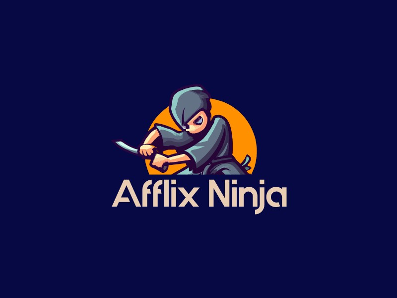 Afflix Ninja logo design