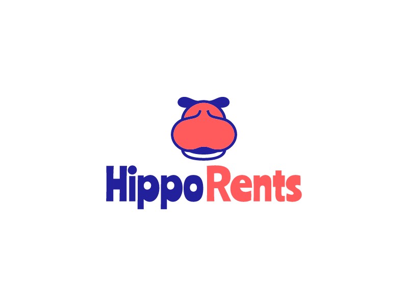 Hippo Rents logo design